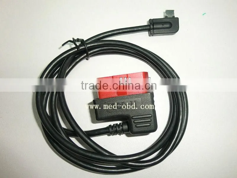90 Degree OBD2 16pin Male Connector to Micro USB Cable 5ft/1.5m