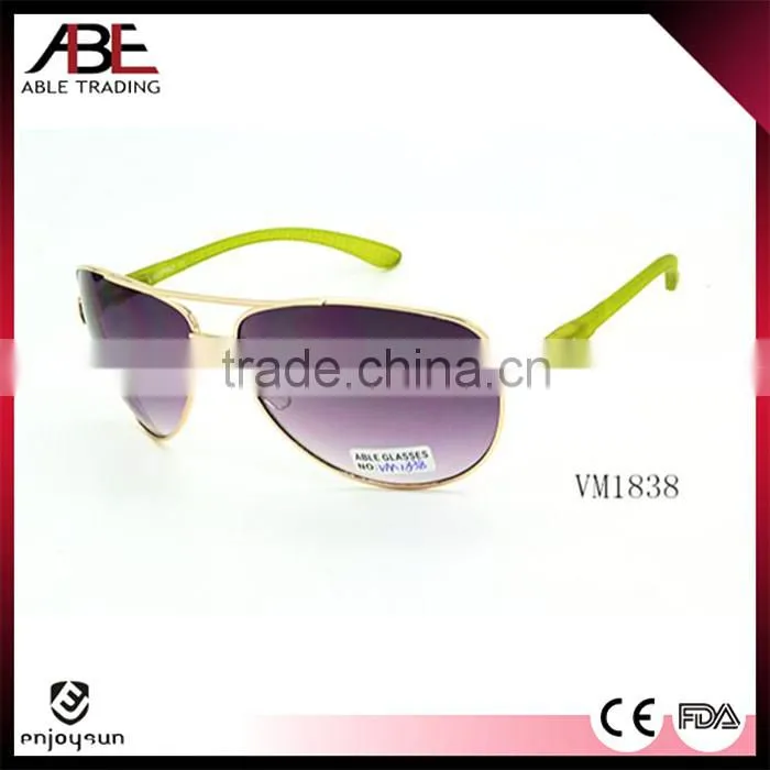 2016 women color classic vogue uv400 lens polarized glasses metal sunglasses eyewear OEM