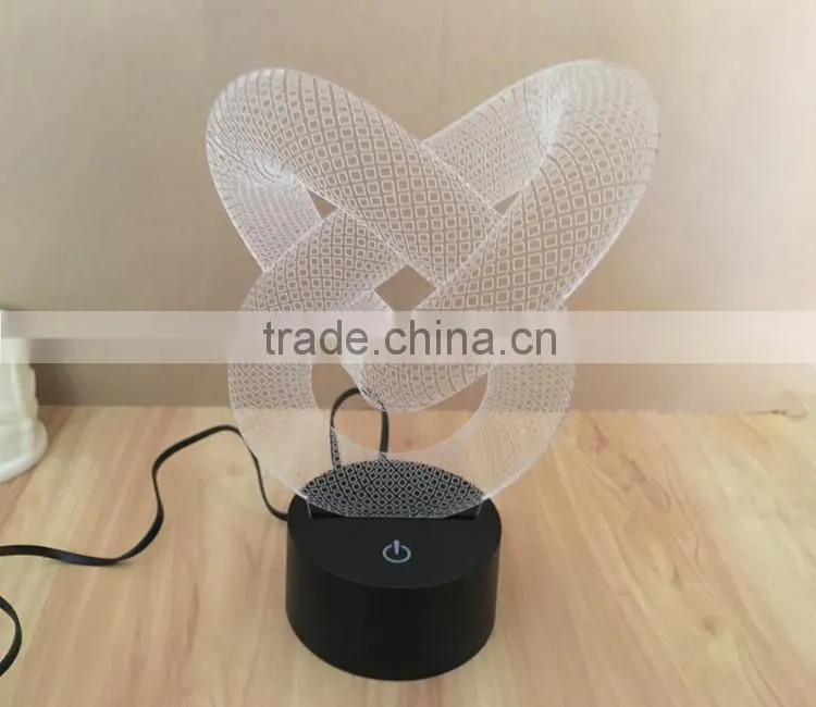 Color Changing 3D Twist Knot LED Night Lamp