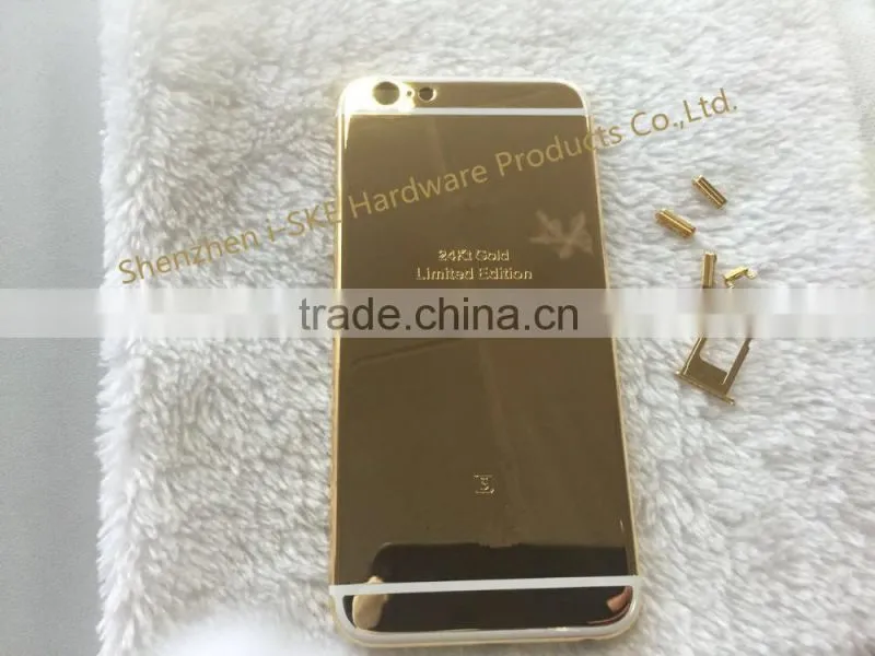 24kt gold housing replacement For iPhone 6s back housing cover