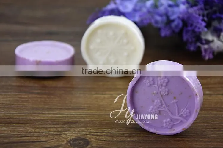 good quality beauty hotel soap with flower logo