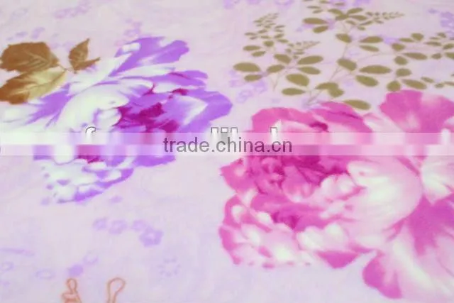 100%polyester printed flannel fleece fabric