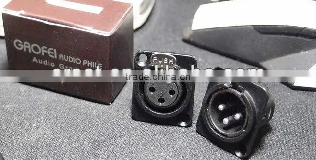 GaoFei GF-XS02&03 Hi-End Rhodium Plated XLR Socket Connector 1 pair