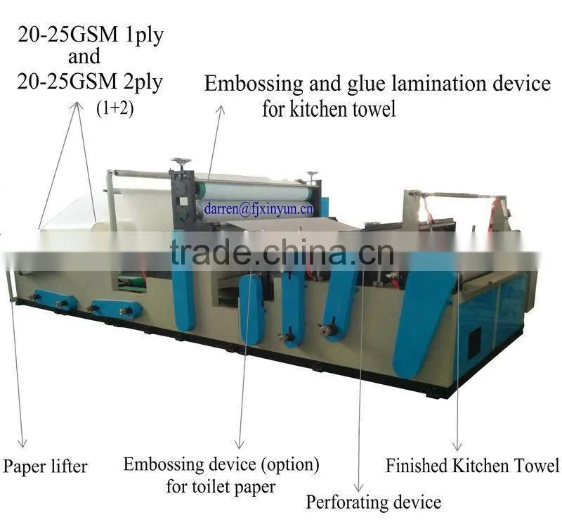XY-TQ-D Semi-automatic Kitchen Paper Towel Making Machine