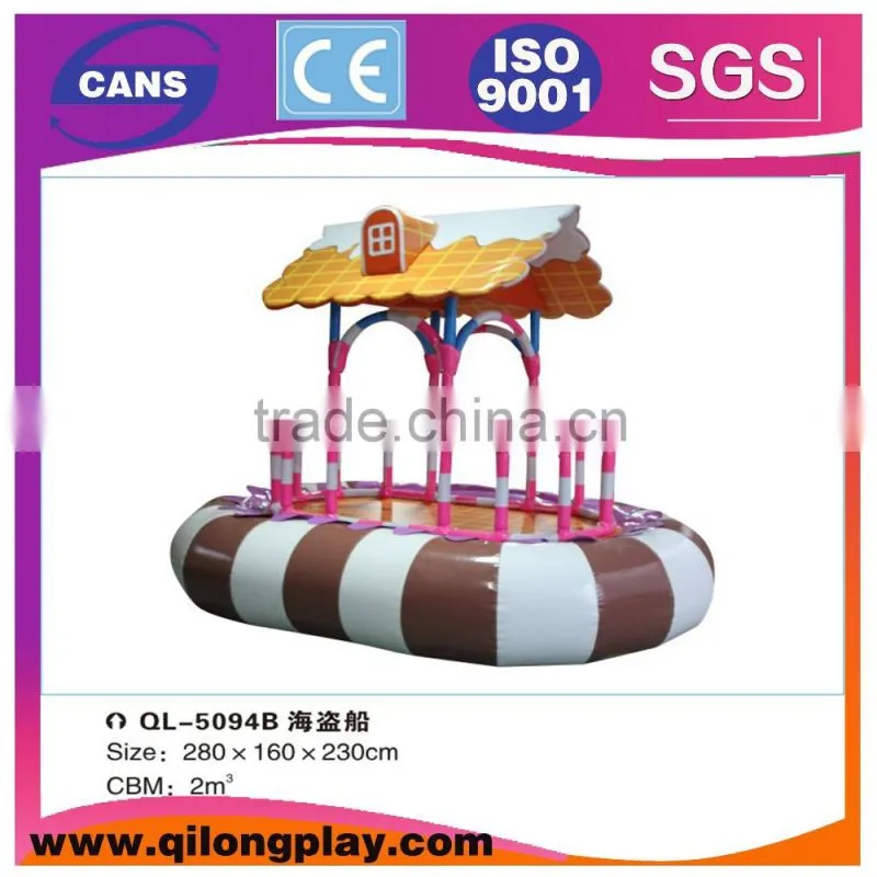 Funny Pirate Ship and Bus Electric indoor Soft Playground