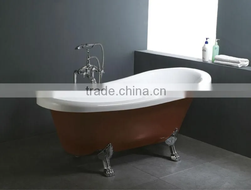 Q119 white wholesale clear freestanding clawfoot bathtub