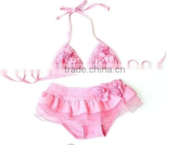 ruffle high quality 2011 sexy kids girls swimwear
