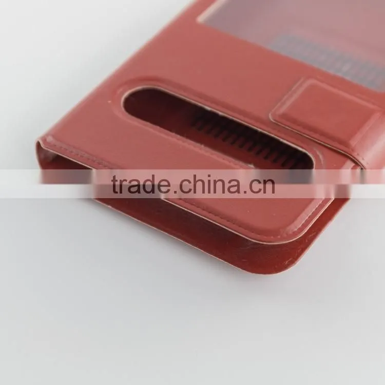 Flip PU mobile case leather phone shell case general any models Universal cell phone case for huawei p8 lite