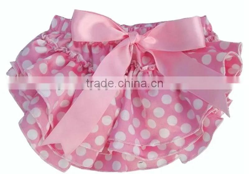 floral pint ribbon comfort ruffled girl baby bloomers wholesale