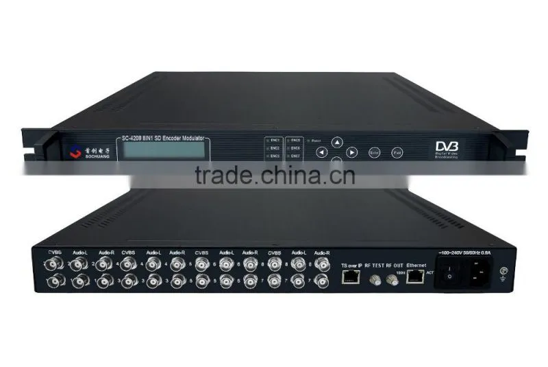 SC-4208 8in1 MPEG-2 Encoder DVB-T Modulator