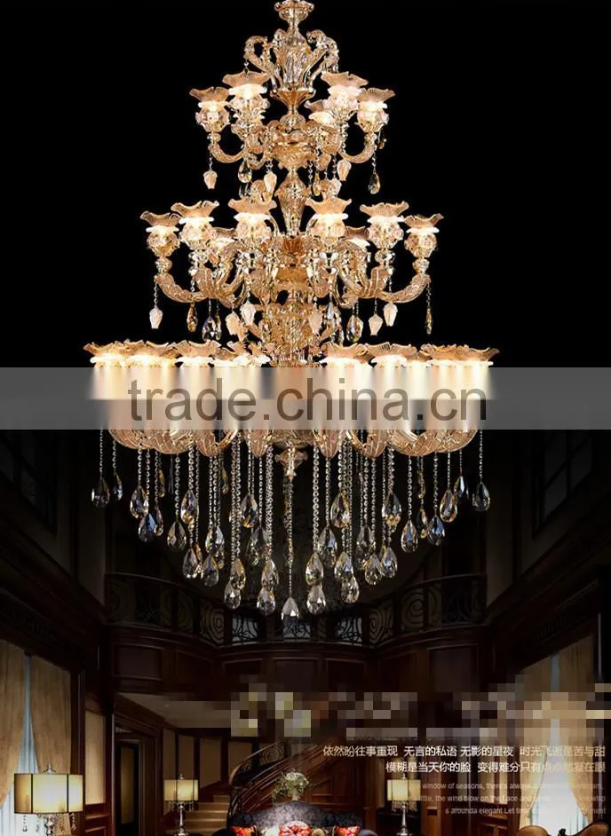 big chandelier for hotel ,modern hand crafted chandelier with zinc alloy bend ,31 lights