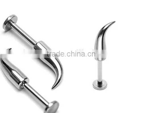 316L Steel Spike Claw Labret Barbell