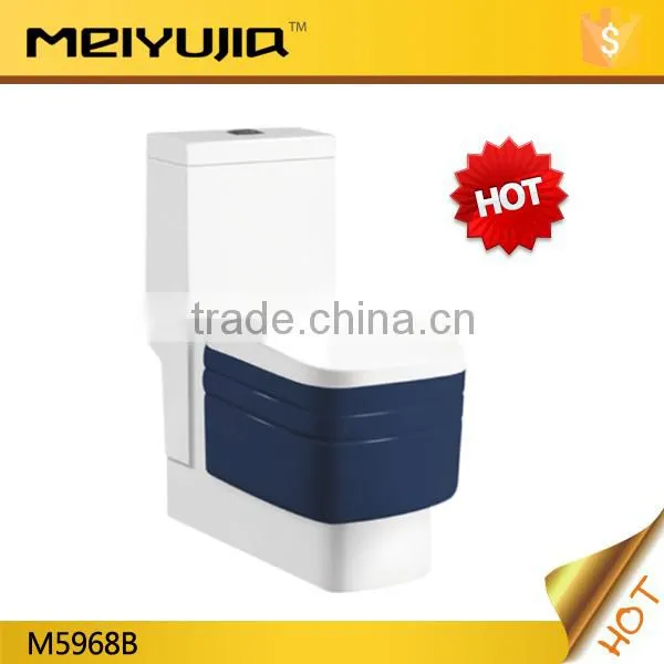 Ceramic siphon flushing floor mounting one-piece wc toilet