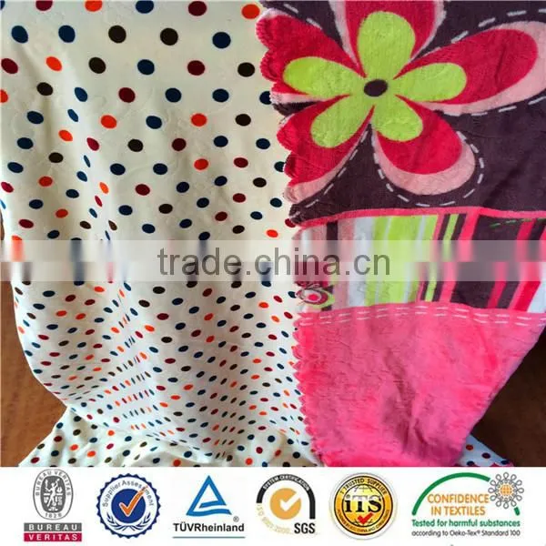 100% POLYESTER FLANNEL FLEECE CUT DESIGN BLANKET