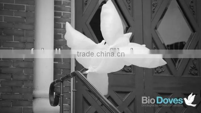 2016 Wedding Helium Inflatable Biodegradable White Dove Balloons For Wedding Decoration Doves Dhaped Bio Balloons