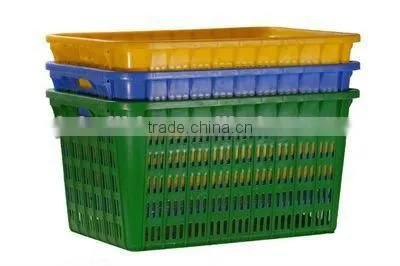 large blue vegetable plastic crate V-002