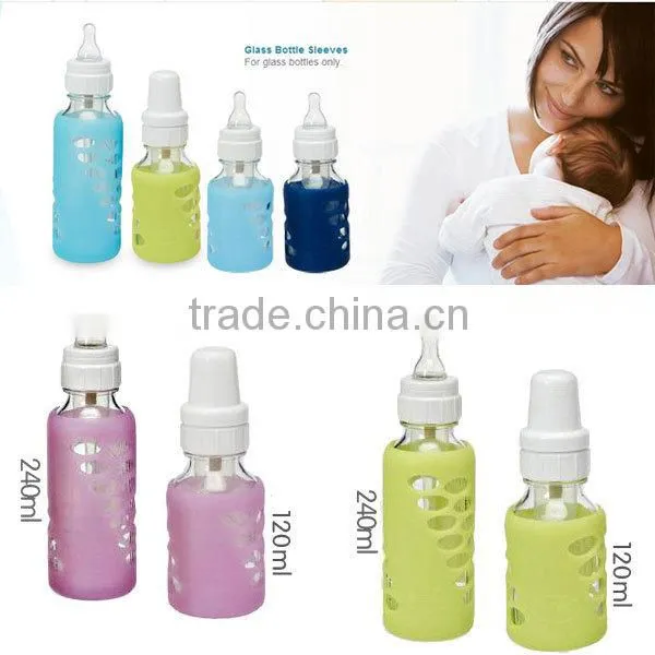 fashionable colorful heatproof resuable silicone bottle sleeve