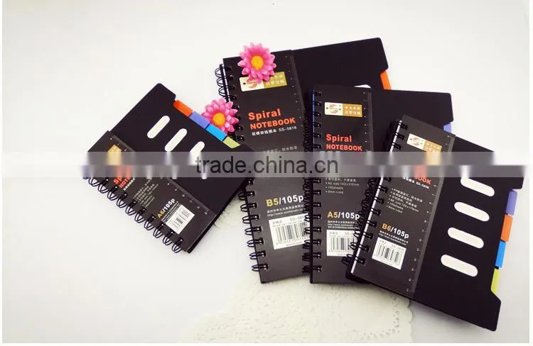 2015 New and hot sale double spiral 5 subject notebook made in China