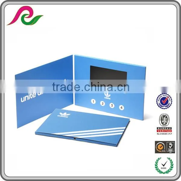 2016 hot selling lcd video brochure card for promotion business & wedding invitation