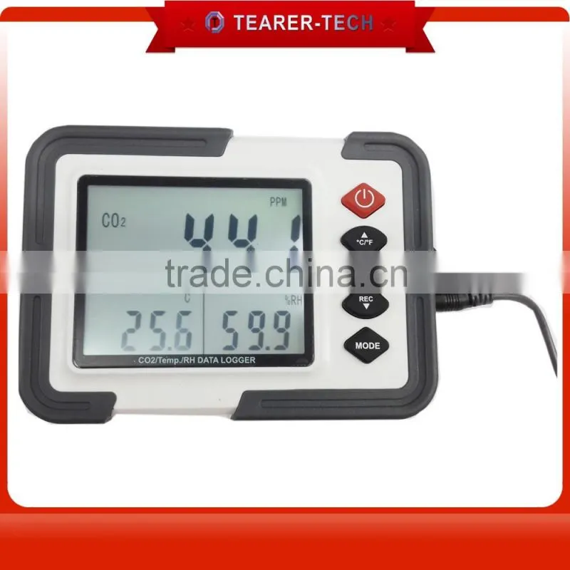 2016 new arrival 9999ppm Carbon Dioxide CO2 Air Temperature Humidity DataLogger Meter Monitor HT-2000