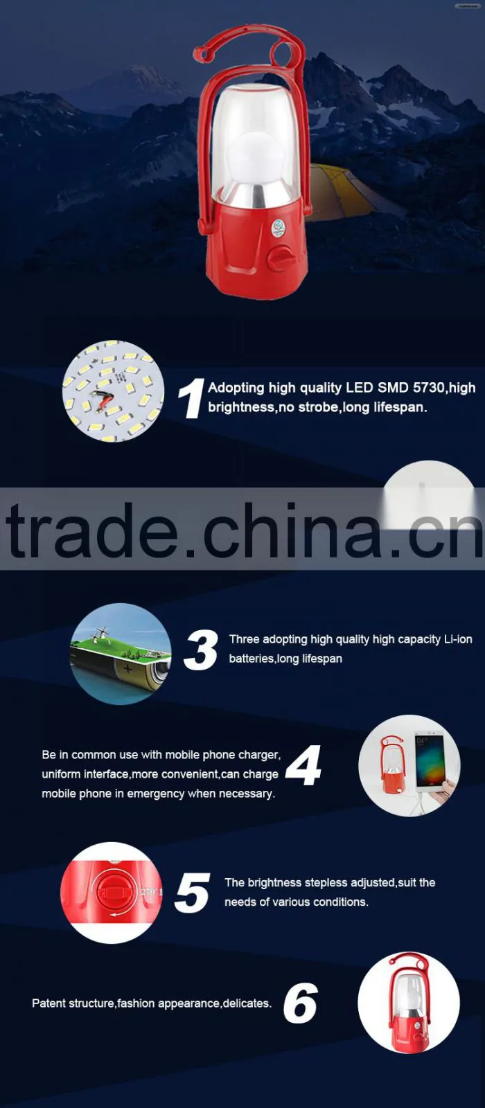 2016 super brightness energy saving led lantern light hanging camping lamp classic shape dimmable