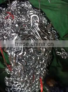 DIN 5685 A/C welded link chain, g30 metal steel chain, standard rigging hardware chain
