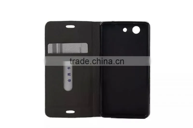 Fabric wallet leather case for Sony Xperia Z3 mini