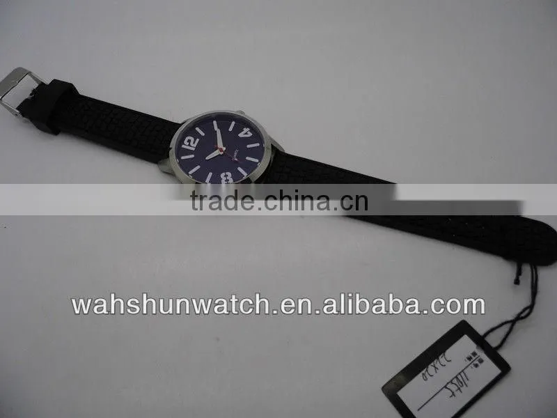2013 best selling fashion quartz brands japan movt black watch with white numbers