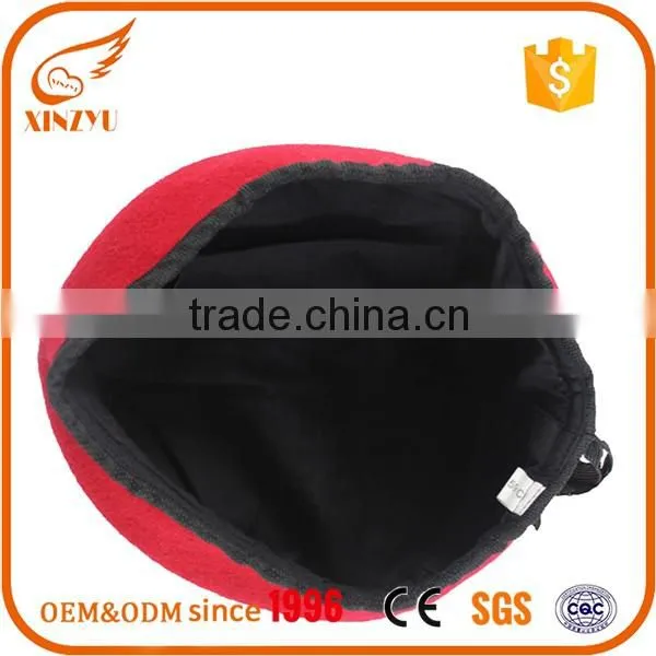 wholesale custom softtextile beret cap as decorate knitted beret cap