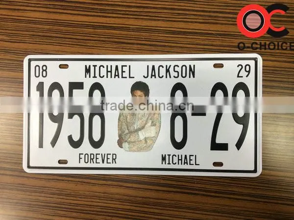 15x31cm Embossed vintage tin signs License plate