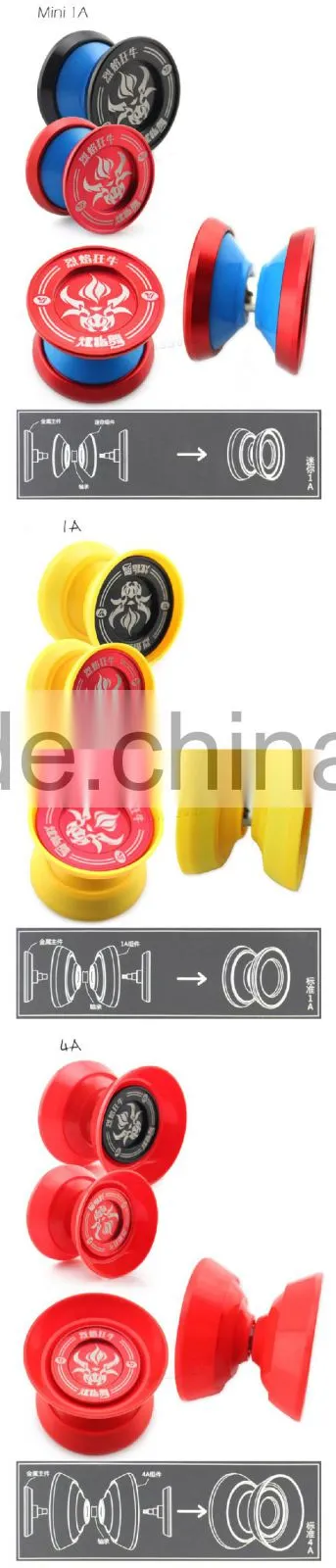 World's First 3-In-1 yoyo YJ Professional Aluminum YOYO Ball
