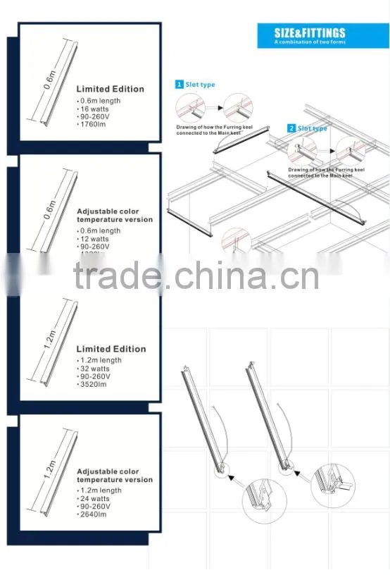 Modern design 5 years warranty LED office light