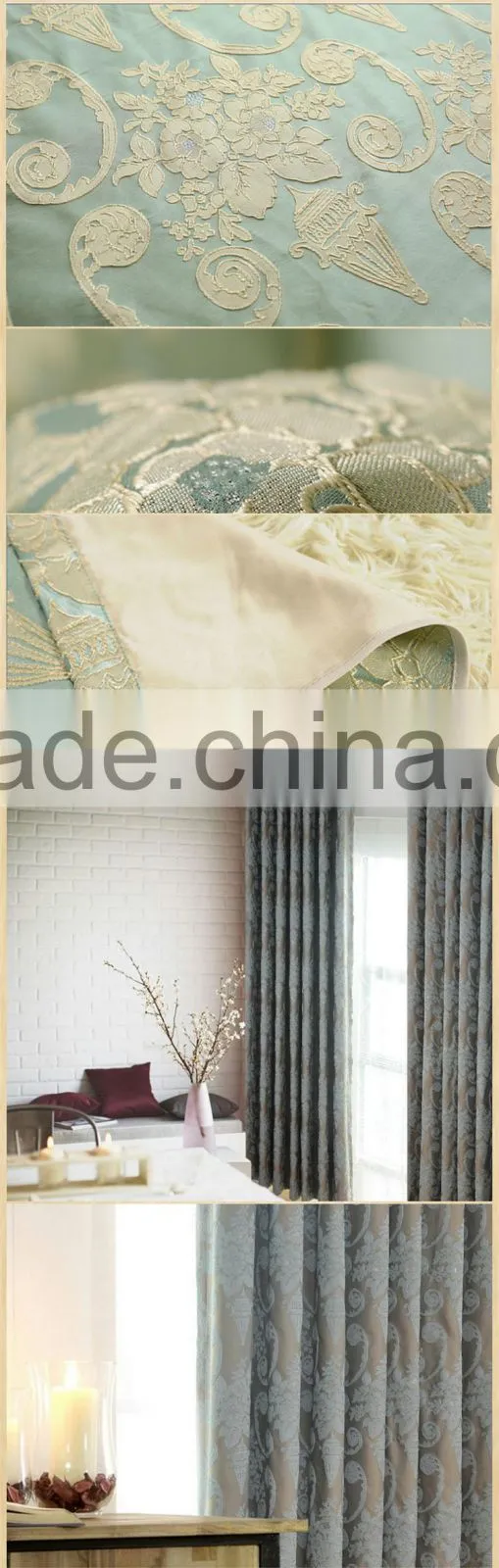Polyester/cotton fabric with European style for curtain/cushion cover/sofa using