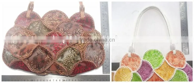 china leather handbag factory lady crochet design totally handmade