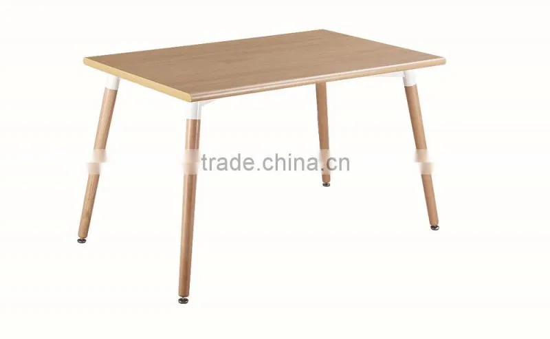 Modern rectangular gloss MDF wooden dining table B002