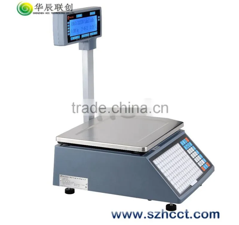 Chinese Electronic barcode weighing scales With label printer prince --HLS1000