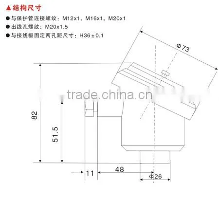 Stainless Steel Thermocouple Head