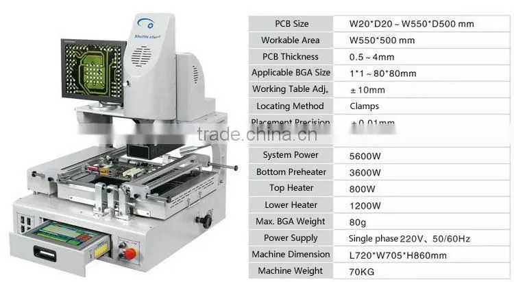 Shuttle Star SV650A optical alignment BGA Rework Station solder/desolder machine