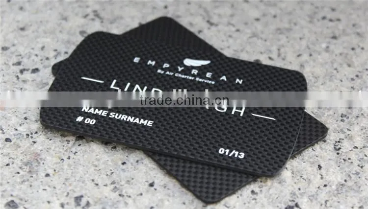 Customed made carbon fiber business card ,thick plastic carbon fiber business cards 1 mm