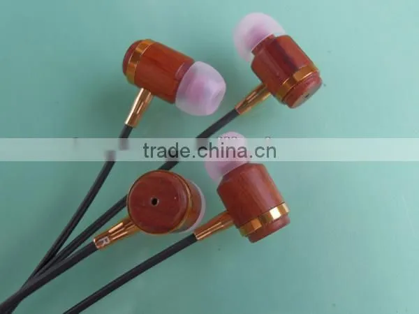 Environmental stereo jack wood high quality metal earbud&earpiece