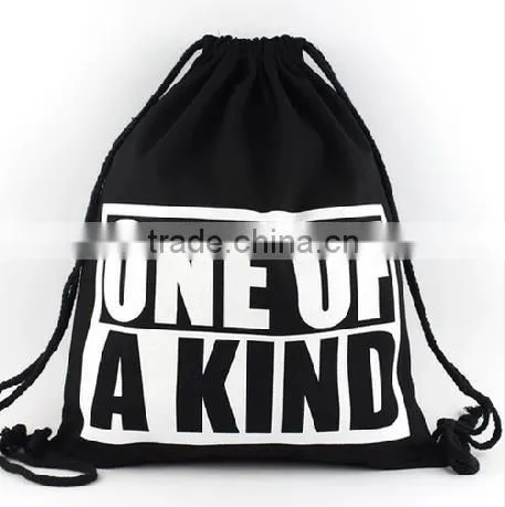 Customized Cotton Drawstring Punch calico drawstring bag