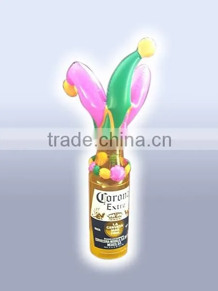 high quality printed inflatable bottle, giant PVC inflatable wine bottle for advertising
