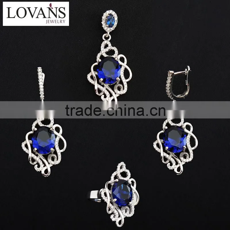 Rhinestone Jewelry Set Blue Sapphire Ring Most Popular Products Fahionable Products TZ-0183