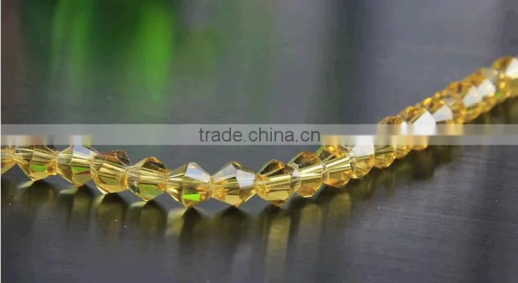 2016 fashion beading clear crystal top quality bicone crystal beads