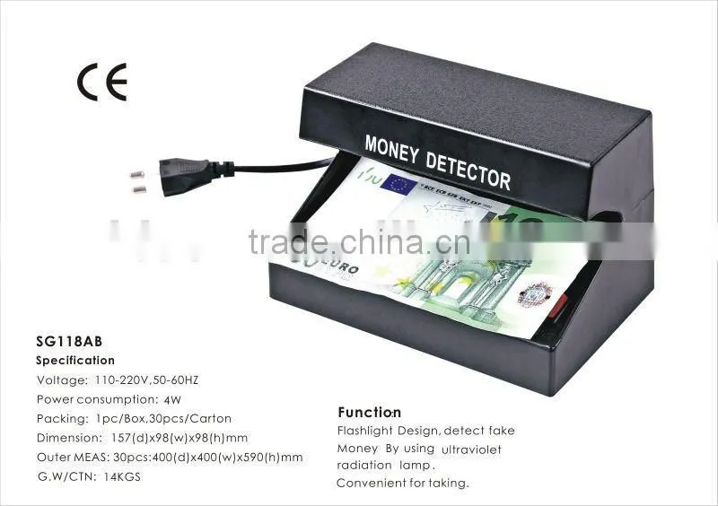 Good quality UV light banknote detector