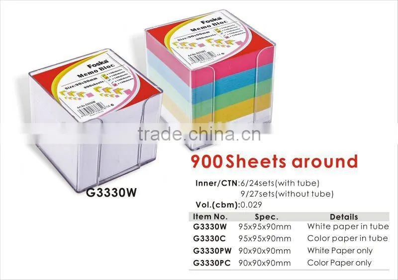 Good Quality White/Color SrickyMemo Notes/Pad/Block