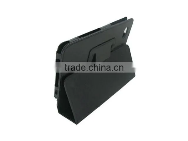 leather case with stand for Samsung Galaxy Tab P1000 black color