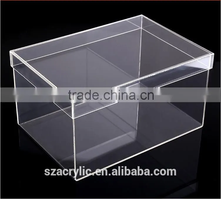 Customized clear acrylic shoe box fancy acrylic shoe box