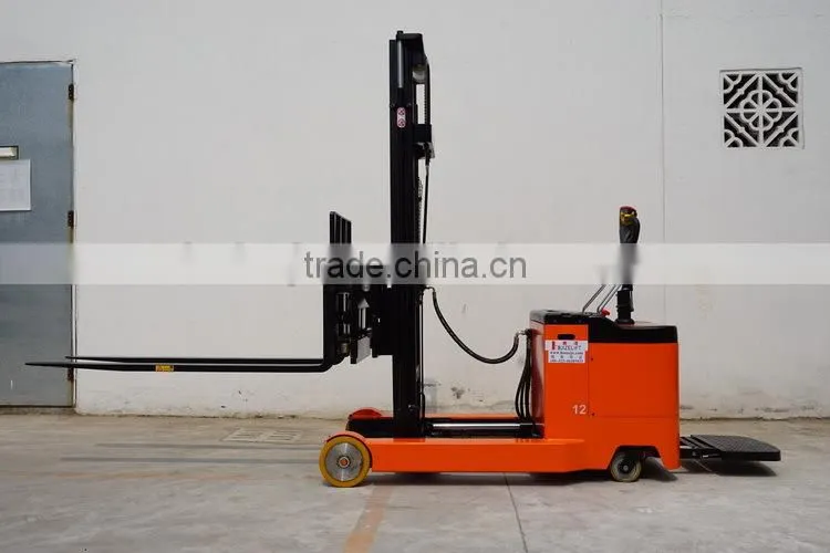 1.2 Tons Powered Electric Truck Forklift Full Electric Reach Stacker