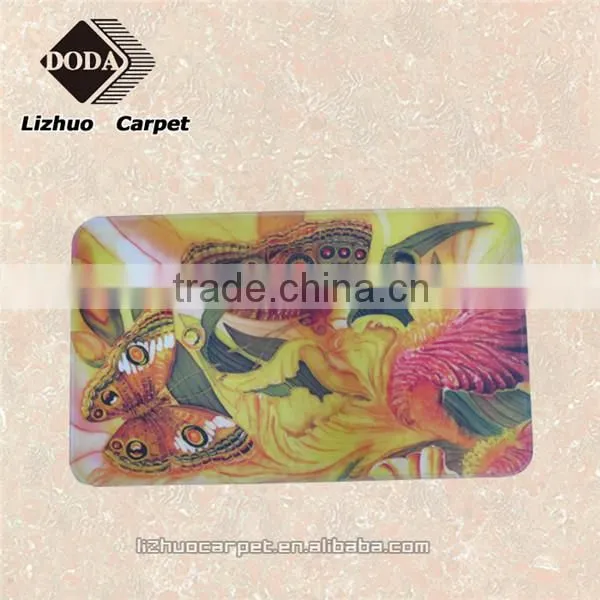 Cheap polyester decorative painting machine washable carpet rug